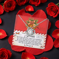 Romantic CZ Crystal Knot Pendant, Soulmate Love Knot Necklace, Christmas Message Card Necklace, Anniversary Present for Her, Love Knot Jewelry