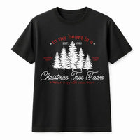 In My Heart Aesthetic T-Shirt, Christmas Tree Farm T-Shirt, Retro Holiday Graphic Shirt, Adorable Winter Tree Tee, Womens Holiday T-Shirt Present