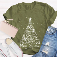 Sheet Music Holiday Tree T-Shirt, Music Teacher Christmas Shirt, Musical Notes Graphic Tee, Choir Director Christmas Present Shirt