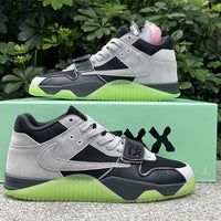 Mid Top Sneakers, Black Green Colorway, Glow in the Dark Detail, Lace Up Design, Casual Gift for Sneaker Fans