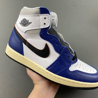 High Top Sneakers, Blue White Colorway, Lace Up Design, Casual Gift for Sneaker Fans