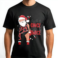 Sassy Christmas Graphic T-Shirt, I Check It Twice Santa T-Shirt, Humorous Holiday Party Shirt, Retro Xmas Tee, Holiday Present for Women T-Shirt