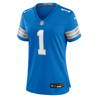 Detroit Lions Number 1 Mom Blue Game Jersey