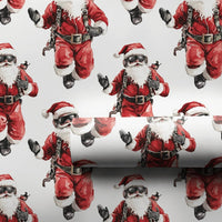 Humorous Skydiver Christmas Gift Wrap, Skydiving Santa Wrapping Paper, Pilot Holiday Wrapping Paper, Adventure Santa Claus Wrapping Paper Roll
