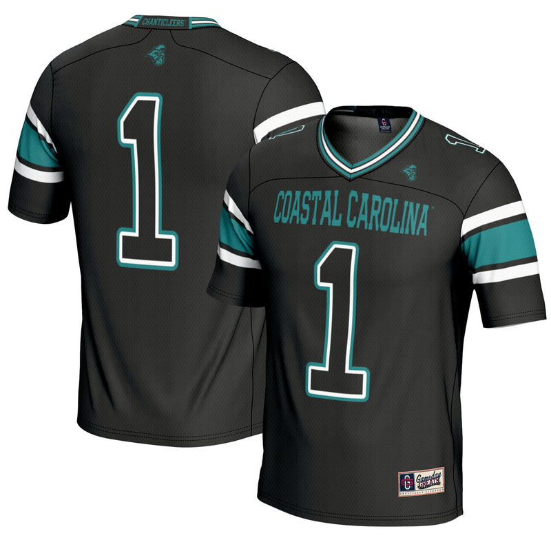 #1 Coastal Carolina Chanticleers Endzone Football Jersey - Black