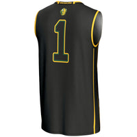 #1 NDSU Bison Lightweight Basketball Jersey - Black