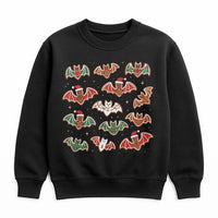 Spooky Christmas Sweatshirt, Gingerbread Bat Sweatshirt, Goth Gingerbread Bat Sweater, Creepy Adorable Holiday Crewneck, Alternative Xmas Present