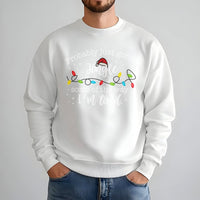 Minimalist Santa Hat Holiday Sweater, Christmas Lights Sweatshirt, Comfy Xmas Lights Crewneck, Festive Winter Pullover, Christmas Sweatshirt