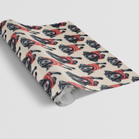 Dog in Sweater Gift Wrap, Flat-Coated Retriever Christmas Wrapping Paper, Watercolor Dog Present Paper, Festive Dog Lover Wrapping Paper