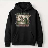 Duck Hunting Christmas Hoodie, Deck the Halls with Ducks and Calls Hoodie, Humorous Hunter Xmas Hoodie, Winter Holiday Pullover Sweatshirt
