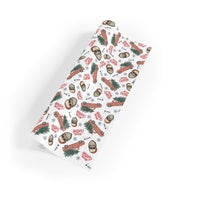 Vintage Red Truck Gift Wrap, Sloth Santa Wrapping Paper, Adorable Christmas Wrapping Paper, Holiday Present Wrap, Festive Wrapping Paper Roll