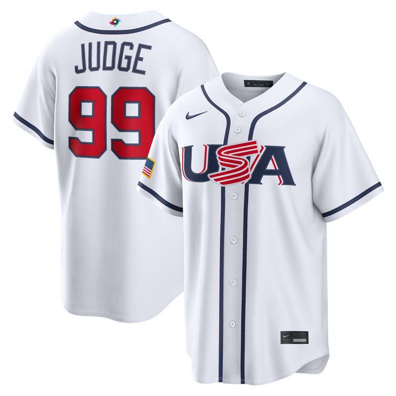 USA Baseball Aaron Judge White 2026 World Baseball Classic Home Stadium Jersey