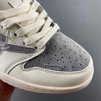 Low Top Sneakers, Off White Gray Colorway, Reverse Hook Design, Lace Up Design, Casual Gift for Sneaker Fans