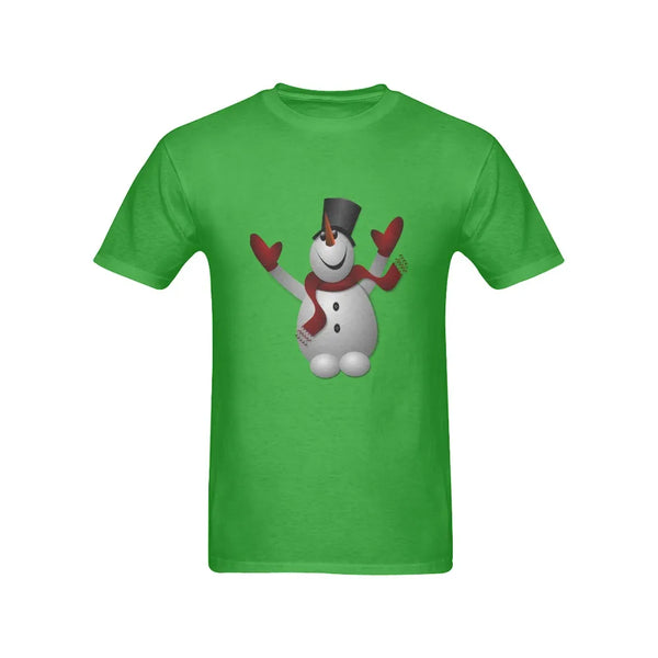 Festive Winter Holiday Graphic Tee, Happy Snowman Christmas Shirt, Adorable Snowman Xmas T-Shirt, Seasonal Family Party Top, 