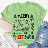 Humorous Christmas Math Pun Tee, Merry Christmath Math Teacher T-Shirt, Holiday Math Teacher Shirt, Adorable Xmas Math Graphic Tee, Teacher Present