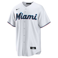 Miami Marlins Sandy Alcantara White Replica Player Jersey