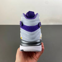 Retro Mid Top Sneakers, White Yellow Blue Colorway, Lace Up Design, Casual Gift for Sneaker Fans