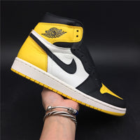 Sneakers, Black Yellow Colorway, Lace Up Design, Casual Gift for Sneaker Fans