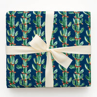 Desert Saguaro Holiday Gift Wrap, Cactus Christmas Wrapping Paper, Southwestern Wrapping Paper, Festive Xmas Present Paper Roll