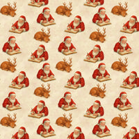 Retro Reindeer Holiday Gift Wrap, Vintage Santa Christmas Wrapping Paper, Festive Winter Present Wrapping Paper, Xmas Season Gift Wrap