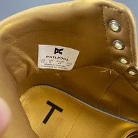 High Top Sneakers, Gold Red Colorway, Lace Up Design, Casual Gift for Sneaker Fans