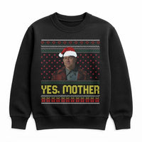Serial Killer Meme Holiday Sweater, Yes Mother Ugly Christmas Sweatshirt, Horror Movie Slasher Crewneck, Creepy Xmas Crime Pullover