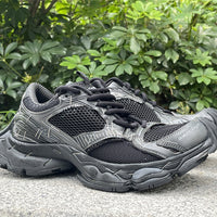 Low Top Sneakers, Black Colorway, Lace Up Design, Casual Gift for Sneaker Fans