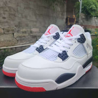 Mid Top Sneakers, White Red Colorway, Lace Up Design, Casual Gift for Sneaker Fans