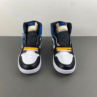 High Top Sneakers, White Black Blue Colorway, Lace Up Design, Casual Gift for Sneaker Fans