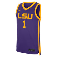 #1 Purple LSU Tigers Road Replica Jersey