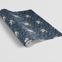 Christmas Script Gift Wrap, Peace on Earth Wrapping Paper, Pastel Sky Holiday Paper Roll, Religious Xmas Gift Wrap, Winter Wrapping Paper