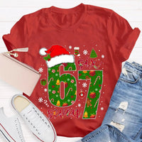 Festive Holiday Graphic Tee, Christmas Snowflake Santa Hat T-Shirt, Adorable Santa Hat Snowflake Shirt, Merry Christmas Unisex Winter Tee Shirt