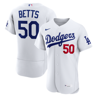 Los Angeles Dodgers Mookie Betts White Home Authentic Jersey
