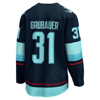 Seattle Kraken Philipp Grubauer Navy Home Breakaway Player Jersey