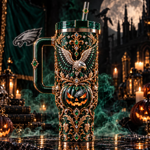 PHI Midnight Filigree - Eagle, Lantern and Emerald Ornament - main
