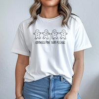Pregnancy Announcement T-Shirt, Cookies for Two Please Shirt, Holiday Baby Reveal Graphic Tee, Expectant Mom Shirt, Christmas Pregnancy Present