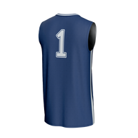 #1 Emory Eagles Lightweight Collegiate Basketball Fashion Jersey - Blue