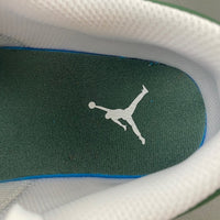 Low Top Sneakers, White Green Colorway, Lace Up Design, Casual Gift for Sneaker Fans