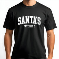 Varsity Letter Holiday Shirt, Santa's Favorite Christmas T-Shirt, Retro Xmas Graphic Tee, Festive Holiday Season T-Shirt, Christmas Present