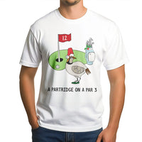 Humorous Christmas Golf T-Shirt, A Partridge on a Par 3 Shirt, Holiday Golfer Graphic Tee, Xmas Bird Golfing Shirt, Winter Sports Fan Present