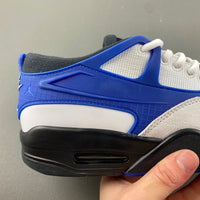 Low Top Sneakers, Blue White Black Colorway, Lace Up Design, Casual Gift for Sneaker Fans