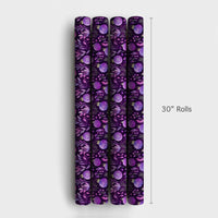 Watercolor Botanical Wrapping Paper, Purple Ornament Wrapping Paper, Elegant Christmas Wrapping Paper, Holiday Gift Wrap Roll