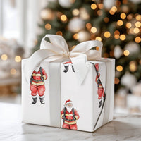 Watercolor First Responder Christmas Gift Wrap, Firefighter Santa Wrapping Paper, Fireman Santa Gift Wrapping Paper, Holiday Hero Gift Wrap