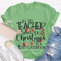 Festive Holiday Graphic Tee, Teacher Christmas Shirt, Adorable Educator Christmas T-Shirt, School Winter Holiday Top, Teacher Appreciation Present
