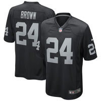 Las Vegas Raiders Willie Brown Black Game Retired Player Jersey
