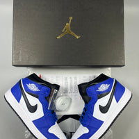 High Top Sneakers, Blue White Colorway, Lace Up Design, Casual Gift for Sneaker Fans