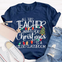 Festive Holiday Graphic Tee, Teacher Christmas Shirt, Adorable Educator Christmas T-Shirt, School Winter Holiday Top, Teacher Appreciation Present