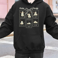 Medical Christmas Hooded Sweatshirt, Humorous Snowman Pain Scale Hoodie, Adorable Nurse Holiday Pullover, Hospital Healthcare Worker Present