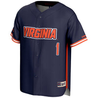 #1 Virginia Cavaliers Lightweight Baseball Jersey - Navy