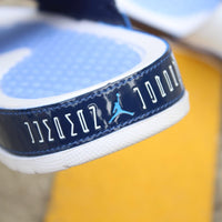 Slides, White Blue Colorway, Slip On Design, Casual Gift for Shoe Lovers